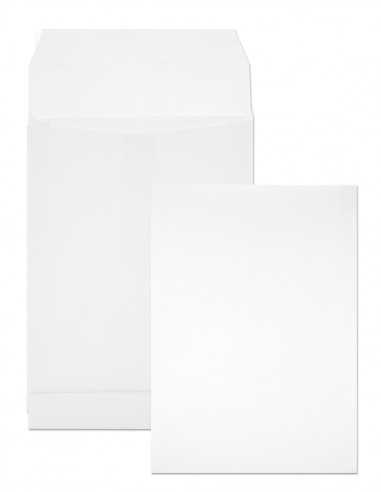 Faltentaschen Weiß DIN B5 (176 × 250 mm) haftklebend - 50 Stück