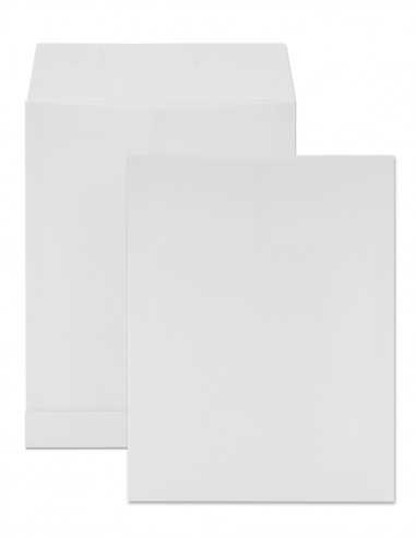 Faltentaschen Weiß DIN E4 (280 × 400 mm) haftklebend - 50 Stück