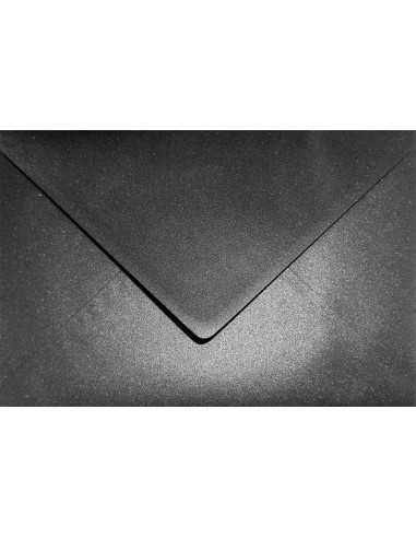Briefumschläge Perlmutt-Schwarz DIN C5 (162 x 229 mm) 120 g/m² Aster Metallic Black nassklebend