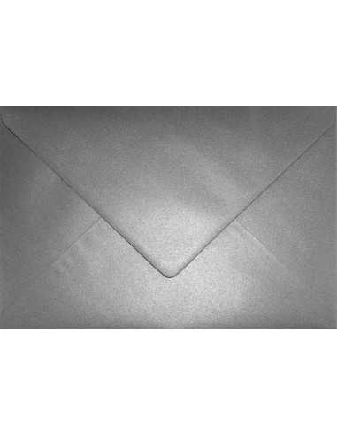 Briefumschläge Perlmutt-Grau DIN C5 (162 x 229 mm) 120 g/m² Aster Metallic Grey nassklebend