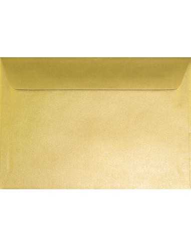 Briefumschläge Perlmutt-Gold DIN C6 (114 x 162 mm) 110 g/m² Sirio Pearl Aurum nassklebend