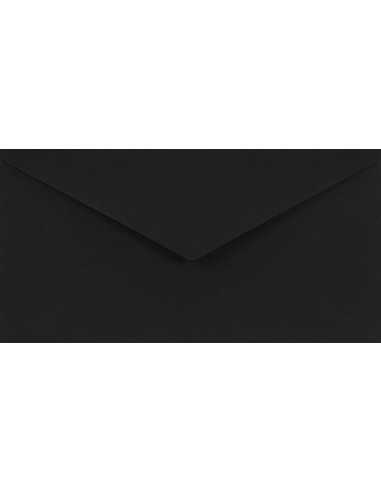 Farbige Briefumschläge Schwarz DIN lang (110 x 220 mm) 115 g/m² Sirio Color Nero nassklebend