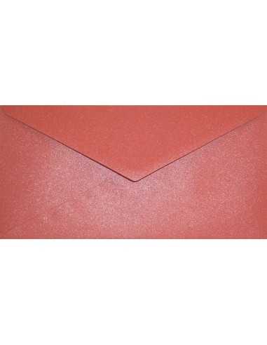 Briefumschläge Perlmutt-Rot DIN lang (110 x 220 mm) 120 g/m² Aster Metallic Ruby nassklebend