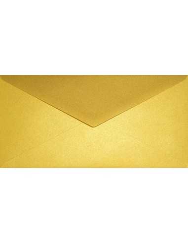 Farbige Briefumschläge Perlmutt-Gold DIN lang (110 x 220 mm) 120 g/m² Aster Metallic Cherish nassklebend