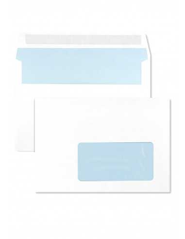 Versandtaschen Weiß mit Fenster rechts DIN C6 (114x162 mm) 90 g/m² selbstklebend - 1000 Stück