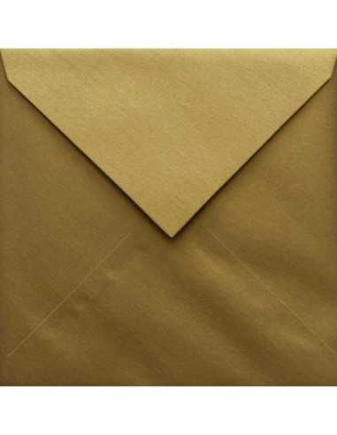 Briefumschläge Perlmutt-Dunkelgold quadratisch (170 x 170 mm) 120 g/m² Stardream Antique Gold nassklebend