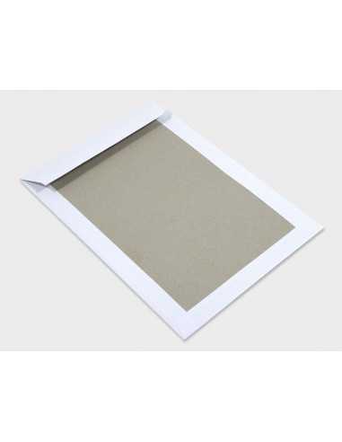 Versandtaschen Weiß mit Papprückwand DIN C4 (229 x x324 mm) 400g/m² - 100 Stück