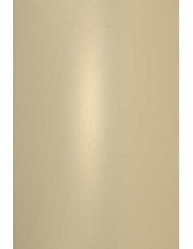 Bastelpapier Perlmutt-Vanille DIN A4 (210 x 297 mm) 120 g/m² Aster Metallic Gold Ivory - 10 Stück