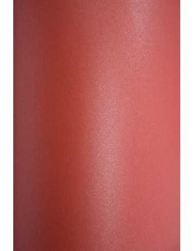 Bastelpapier Perlmutt-Rot DIN A4 (210 x 297 mm) 120 g/m² Aster Metallic Ruby - 10 Stück