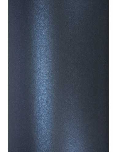 Bastelpapier Perlmutt-Marineblau DIN A4 (210 x 297 mm) 120 g/m² Aster Metallic Queens Blue - 10 Stück