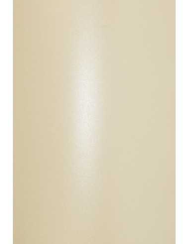 Bastelpapier Perlmutt-Ecru DIN A4 (210 x 297 mm) 120 g/m² Aster Metallic Cream - 10 Stück