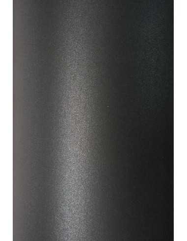 Bastelpapier Perlmutt-Schwarz DIN A4 (210 x 297 mm) 120 g/m² Aster Metallic Black - 10 Stück