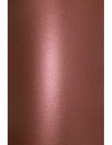 Bastelkarton Perlmutt-Dunkelrot DIN A4 (210 x 297 mm) 250 g/m² Aster Metallic Dark Red - 10 Stück