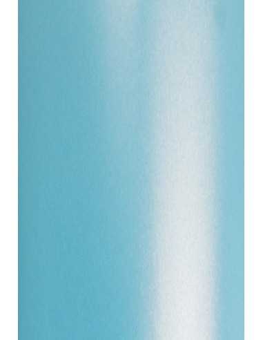Bastelkarton Perlmutt-Blau DIN A4 (210 x 297 mm) 250 g/m² Aster Metallic Blue - 10 Stück