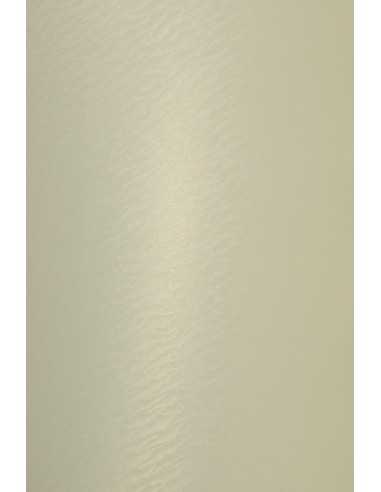 Bastelkarton Perlmutt-Vanille mit Wellenmuster DIN A4 (210 x 297 mm) 250 g/m² Aster Metallic Gold Ivory Sea - 10 Stück
