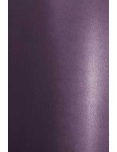 Bastelkarton Perlmutt-Violett DIN A4 (210 x 297 mm) 250 g/m² Aster Metallic Deep Purple - 10 Stück