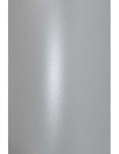 Bastelkarton Perlmutt-Silber DIN A4 (210 x 297 mm) 250 g/m² Aster Metallic Silver - 10 Stück