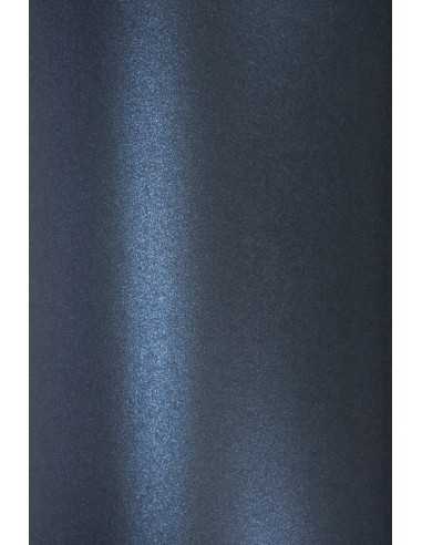 Bastelkarton Perlmutt-Dunkelblau DIN A4 (210 x 297 mm) 250 g/m² Aster Metallic Queens Blue - 10 Stück