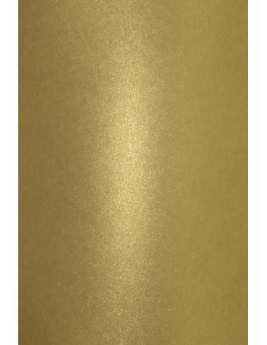 Bastelkarton Perlmutt-Rustikal Gold DIN A4 (210 x 297 mm) 300 g/m² Aster Metallic Rust. Gold - 10 Stück