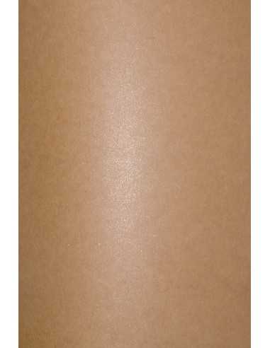 Bastelkarton Perlmutt-Kraftpapier mit Glitzer DIN A4 (210 x 297 mm) 300 g/m² Aster Metallic Rust. Coop Dust - 10 Stück