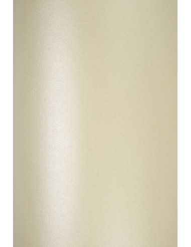 Bastelpapier Perlmutt-Creme DIN A4 (210 x 297 mm) 120 g/m² Majestic Candelight Cream - 10 Stück
