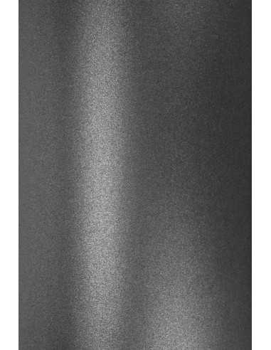 Bastelpapier Perlmutt-Anthrazit DIN A4 (210 x 297 mm) 120 g/m² Majestic Antracyt - 10 Stück