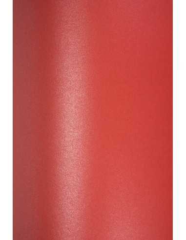 Bastelpapier Perlmutt-Rubinrot DIN A4 (210 x 297 mm) 120 g/m² Majestic Emporer Red - 10 Stück