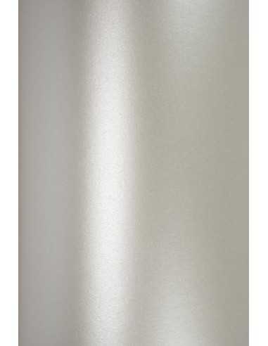 Bastelkarton Perlmutt-Echtsilber DIN A4 (210 x 297 mm) 250 g/m² Majestic Real Silver - 10 Stück