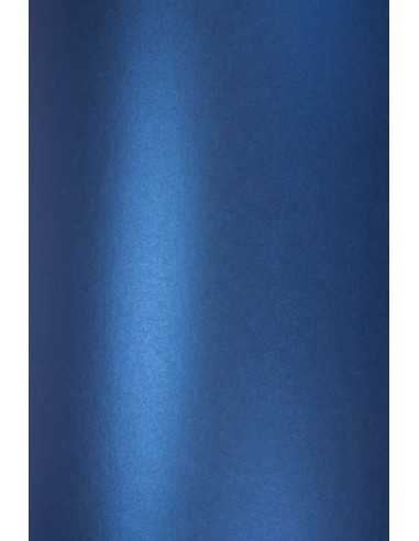 Bastelkarton Perlmutt-Dunkelblau DIN A4 (210 x 297 mm) 250 g/m² Majestic Satin Blue - 10 Stück