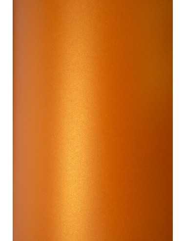 Bastelpapier Perlmutt-Orange DIN A4 (210 x 297 mm) 125 g/m² Sirio Pearl Orange Glow - 10 Stück