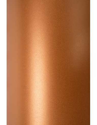Bastelkarton Perlmutt-Kupferrot DIN A4 (210 x 297 mm) 300 g/m² Sirio Pearl Copperplate - 10 Stück