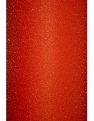 Selbstklebendes Glitterpapier Rot DIN A4 (210 x 297 mm) 150 g/m² - 10 Stück