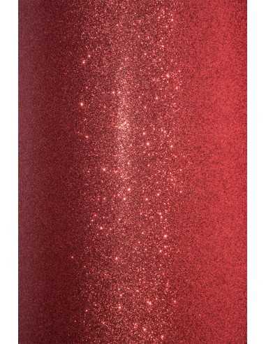 Glitterkarton Rot DIN A4 (210 x 297 mm) 210 g/m² - 5 Stück