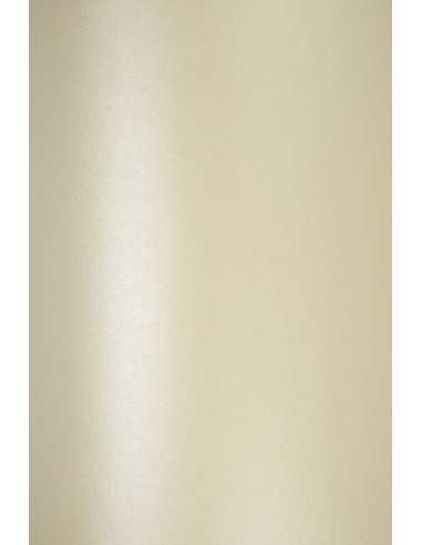 Bastelpapier Perlmutt-Creme DIN A5 (148 x 210 mm) 120 g/m² Majestic Candelight Cream - 10 Stück