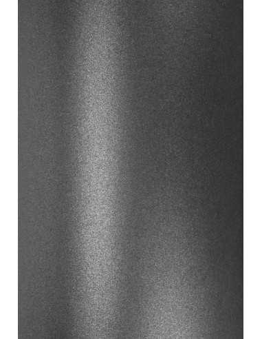 Bastelpapier Perlmutt-Anthrazit DIN A5 (148 x 210 mm) 120 g/m² Majestic Antracyt - 10 Stück