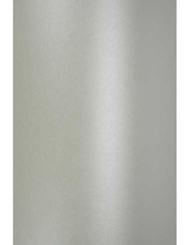Bastelpapier Perlmutt-Silber DIN A5 (148 x 210 mm) 120 g/m² Majestic Moonlight Silver - 10 Stück