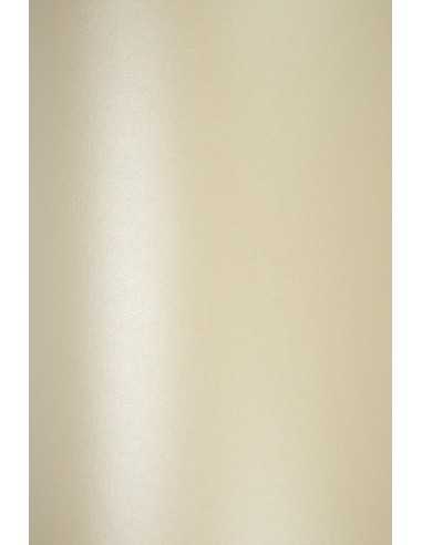 Bastelkarton Perlmutt-Creme DIN A5 (148 x 210 mm) 250 g/m² Majestic Candelight Cream - 10 Stück