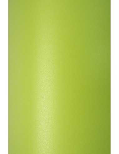 Bastelkarton Perlmutt-Grün DIN A5 (148 x 210 mm) 300 g/m² Sirio Pearl Bitter Green - 10 Stück