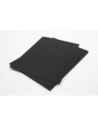 Bastelkarton Schwarz DIN A4 (210 x 297 mm) 225 g/m² Kaskad Raven Black - 20 Stück