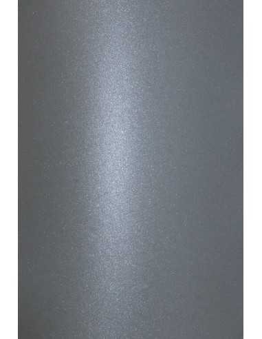 Bastelpapier Perlmutt-Grau DIN B1 (700 x 1000 mm) 120 g/m² Aster Metallic Grey