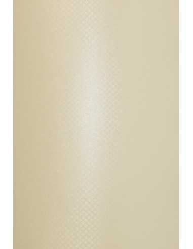 Bastelkarton Perlmutt-Creme mit Punktmuster DIN B1 (700 x 1000 mm) 250 g/m² Aster Metallic Cream Dots