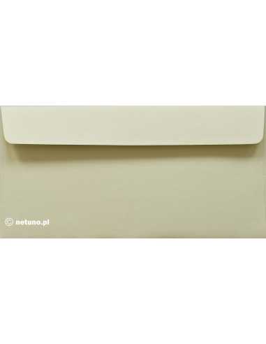 Strukturierte Briefumschläge Ecru DIN lang (110 x 220 mm) 120 g/m² Via Linen Ivory haftklebend