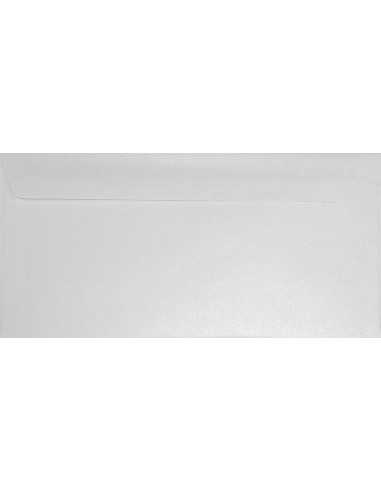 Briefumschläge Perlmutt-Weiß DIN lang (110 x 220 mm) 110 g/m2 Sirio Pearl Ice White haftklebend