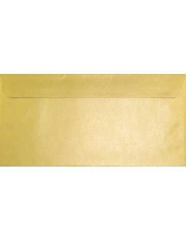 Briefumschläge Perlmutt-Gold DIN lang (110 x 220 mm) 110 g/m² Sirio Pearl Aurum haftklebend