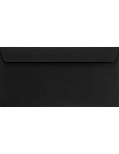 Farbige Briefumschläge Schwarz DIN lang (110 x 220 mm) 120 g/m² Burano Nero haftklebend