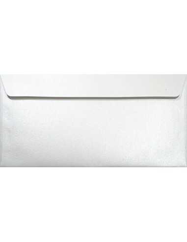 Briefumschläge Perlmutt-Weiß DIN lang (110 x 220 mm) 120 g/m² Majestic Marble White haftklebend