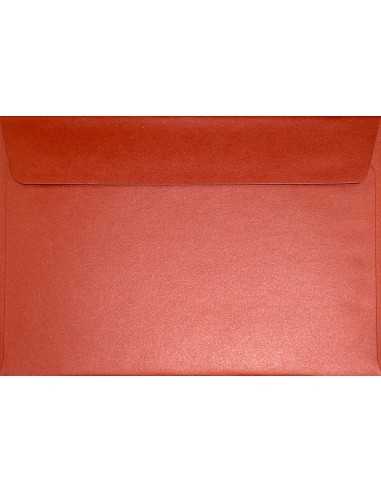 Briefumschläge Perlmutt-Rot DIN C5 (162 x 229 mm) 125 g/m² Sirio Pearl Red Fever haftklebend