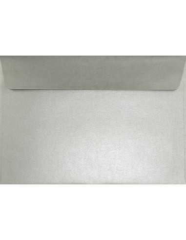 Briefumschläge Perlmutt-Silber DIN C5 (162 x 229 mm) 125 g/m² Sirio Pearl Platinum haftklebend