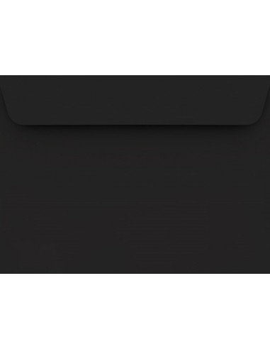 Farbige Briefumschläge Schwarz DIN C6 (114 x 162 mm) 120 g/m² Burano Nero haftklebend