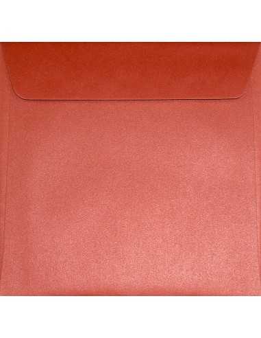 Briefumschläge Perlmutt-Rot quadratisch (170 x 170 mm) 125 g/m² Sirio Pearl Red Fever haftklebend